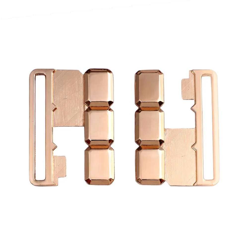 3D Blocks Symmetric Design Closure Clasp Belt Buckle