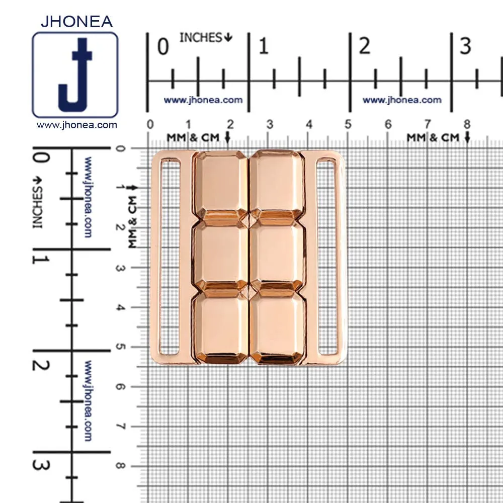 3D Blocks Symmetric Design Closure Clasp Belt Buckle