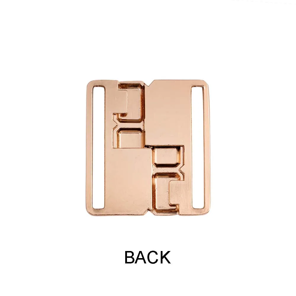 3D Blocks Symmetric Design Closure Clasp Belt Buckle