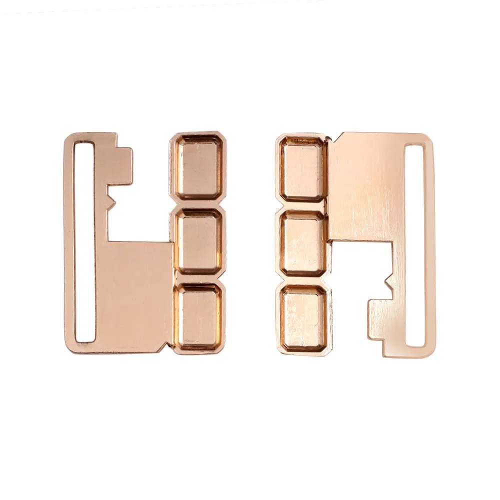 3D Blocks Symmetric Design Closure Clasp Belt Buckle