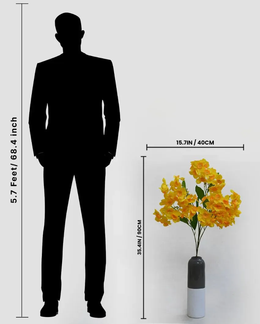 Afro Artificial Daffodil Ornamental Flower Stick | Vase Not Included