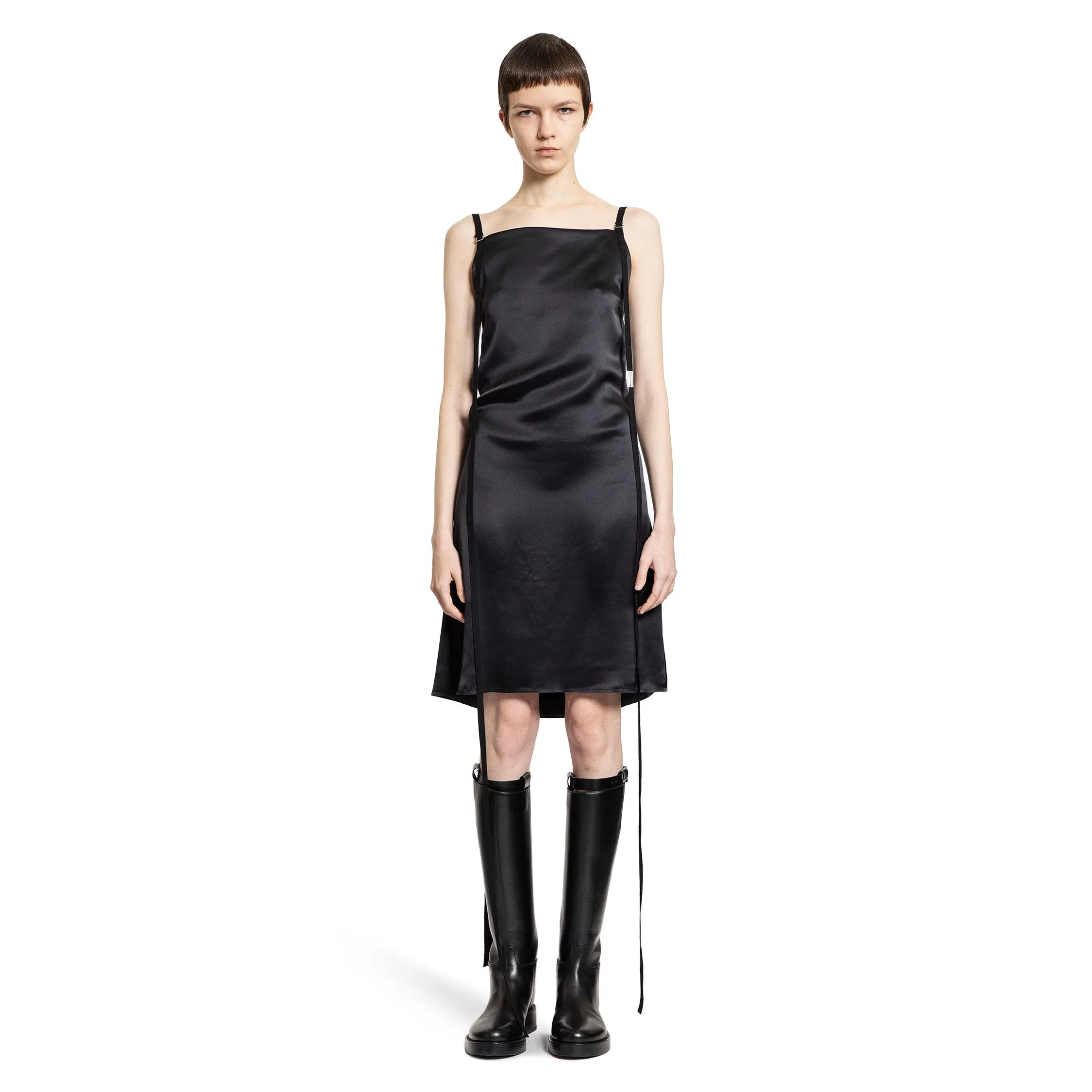 ANN DEMEULEMEESTER WOMAN BLACK DRESSES