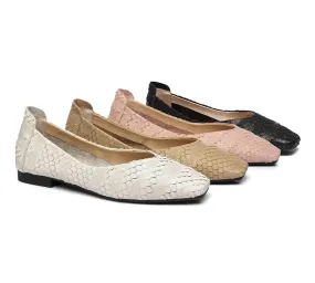 AUSTRALIAN SHEPHERD® Women Leather Square Toe Ballet Flats Serena