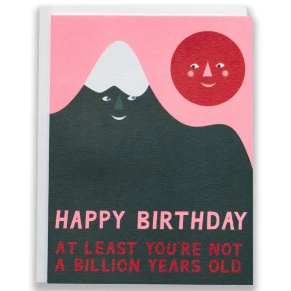 Billion Year Birthday Mountain Card