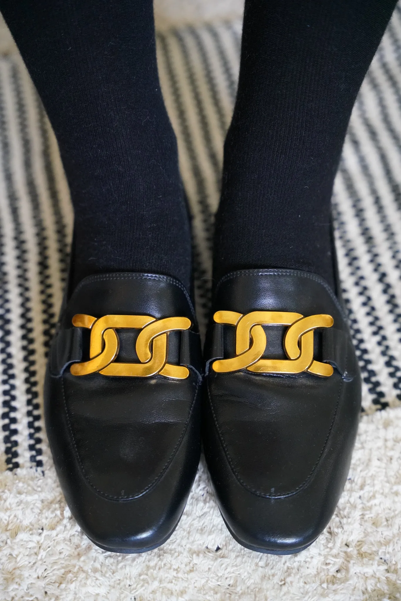 Black Buckle Loafers