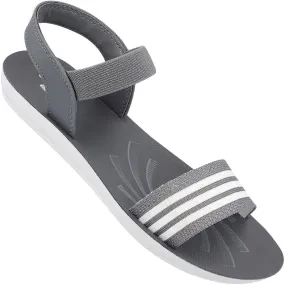 Blue Tyga Girls Ankle Strap Flat Sandals  - BT2702 Grey