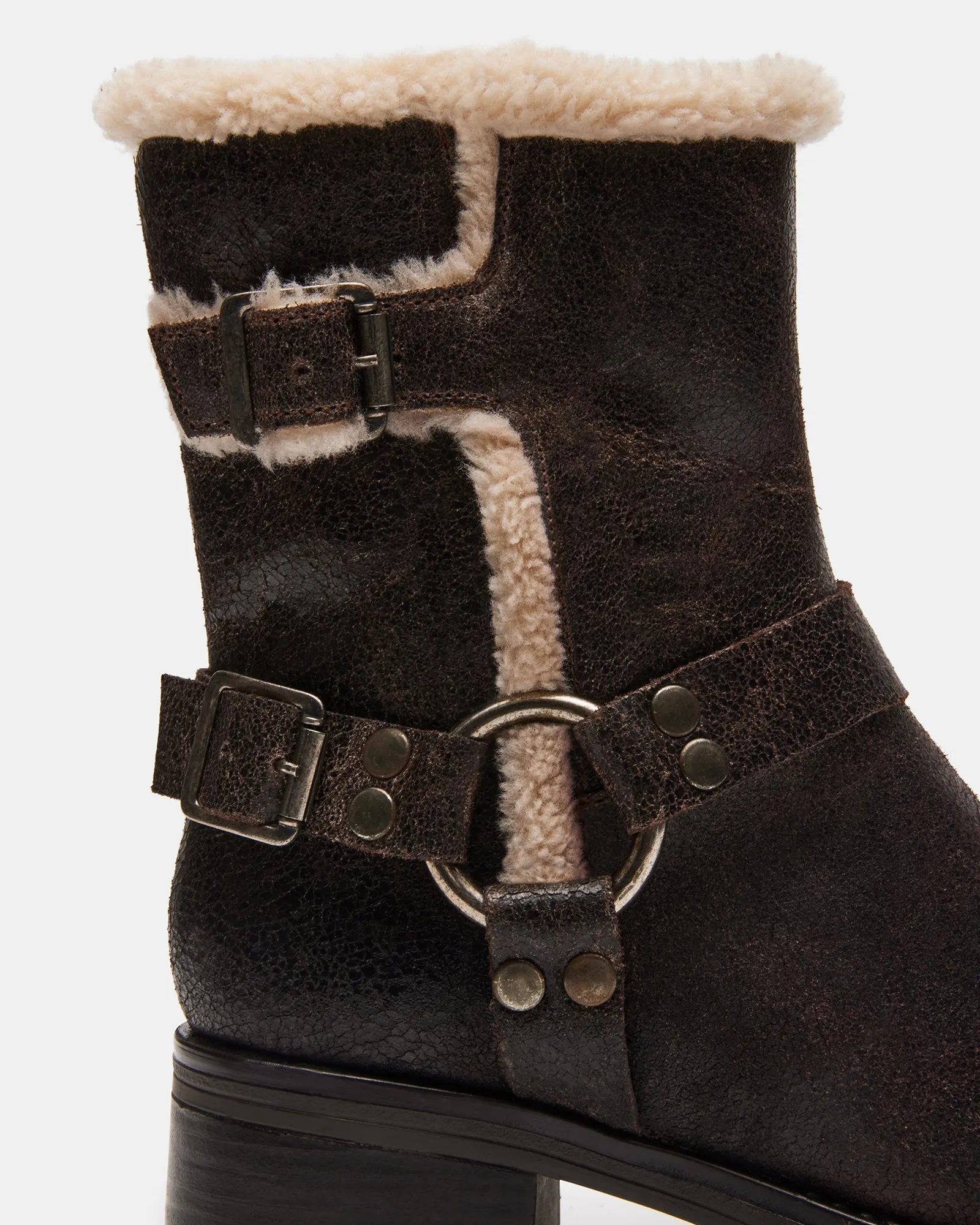 BRIXTON FUR BROWN DISTRESSED