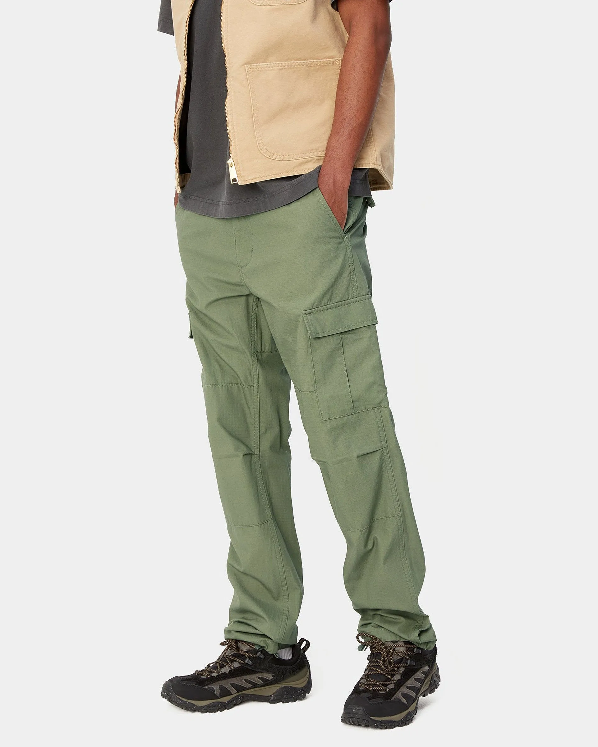 Carhartt WIP Aviation Pant Slim Fit Cargo - Dollar Green Rinsed