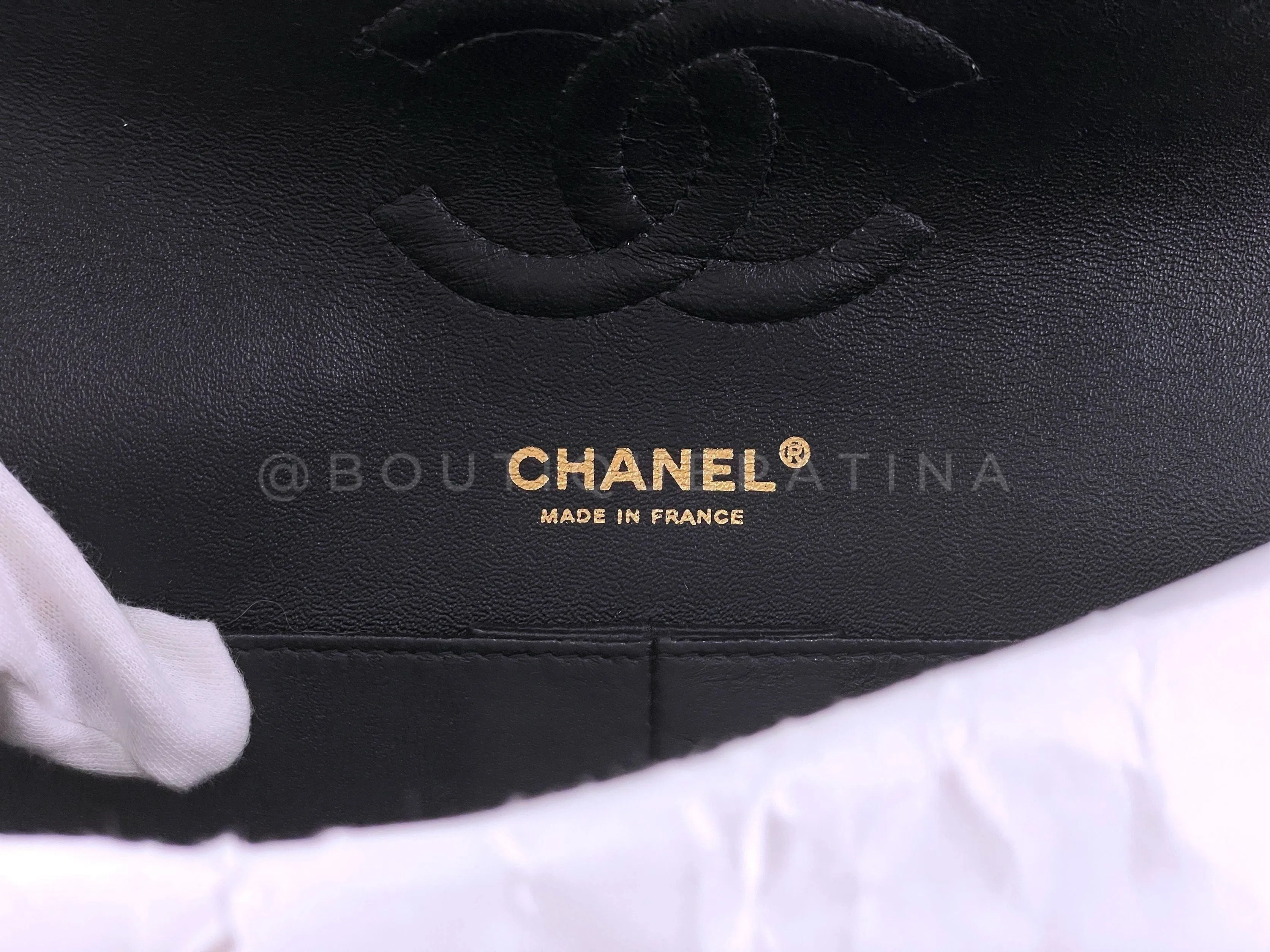 Chanel 2010 Black Caviar Medium Classic Double Flap Bag GHW