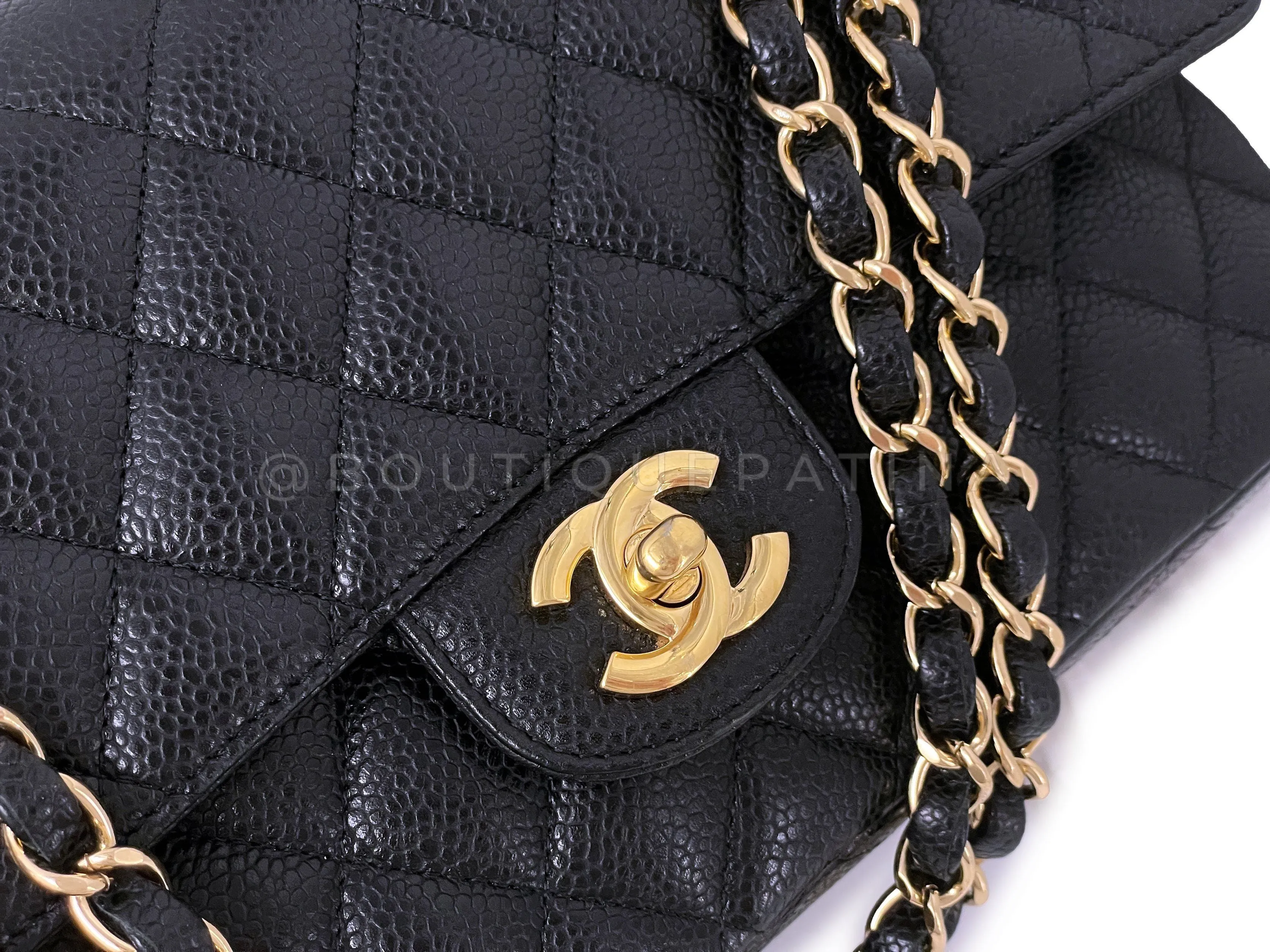 Chanel 2010 Black Caviar Medium Classic Double Flap Bag GHW