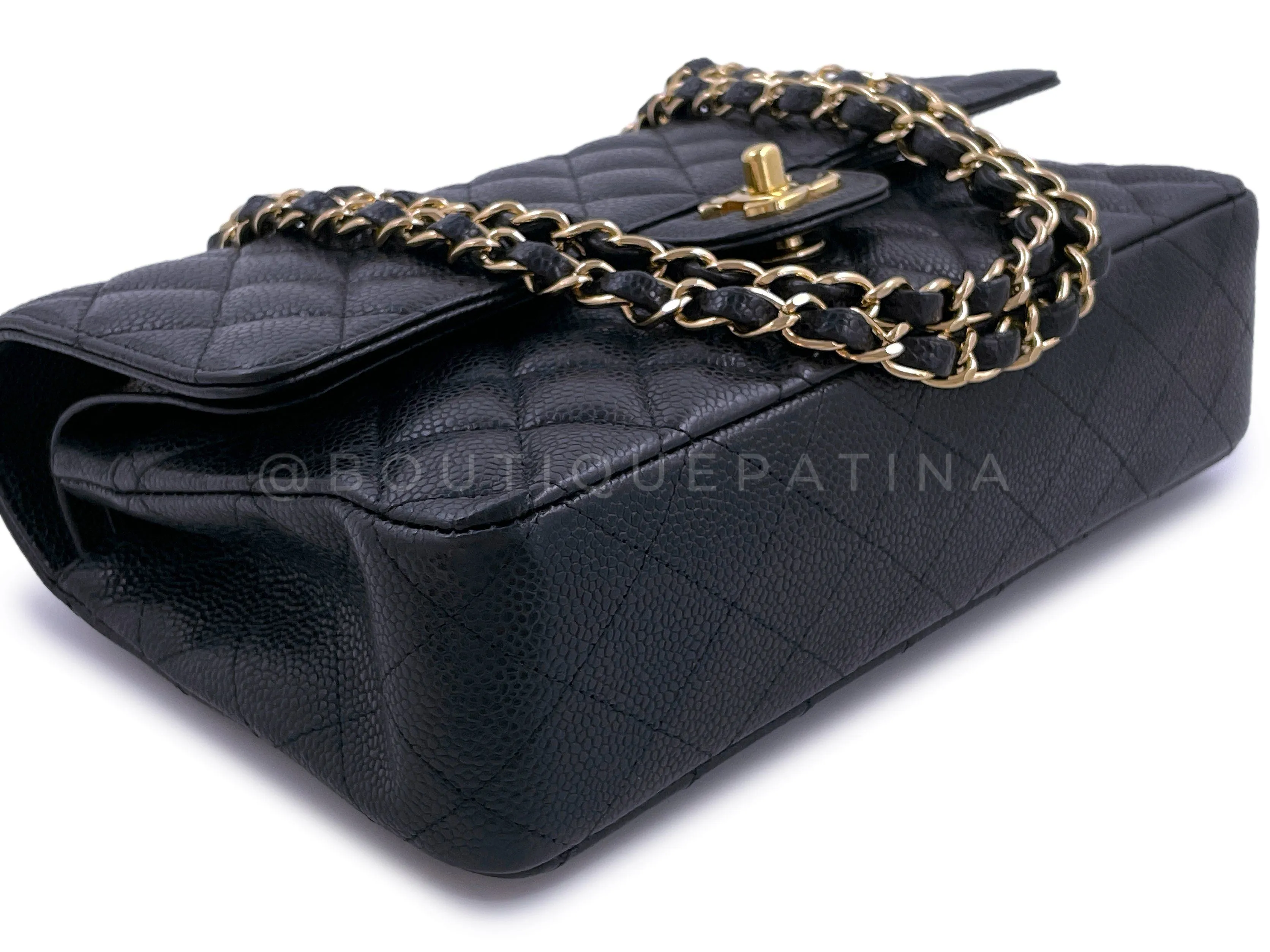 Chanel 2010 Black Caviar Medium Classic Double Flap Bag GHW