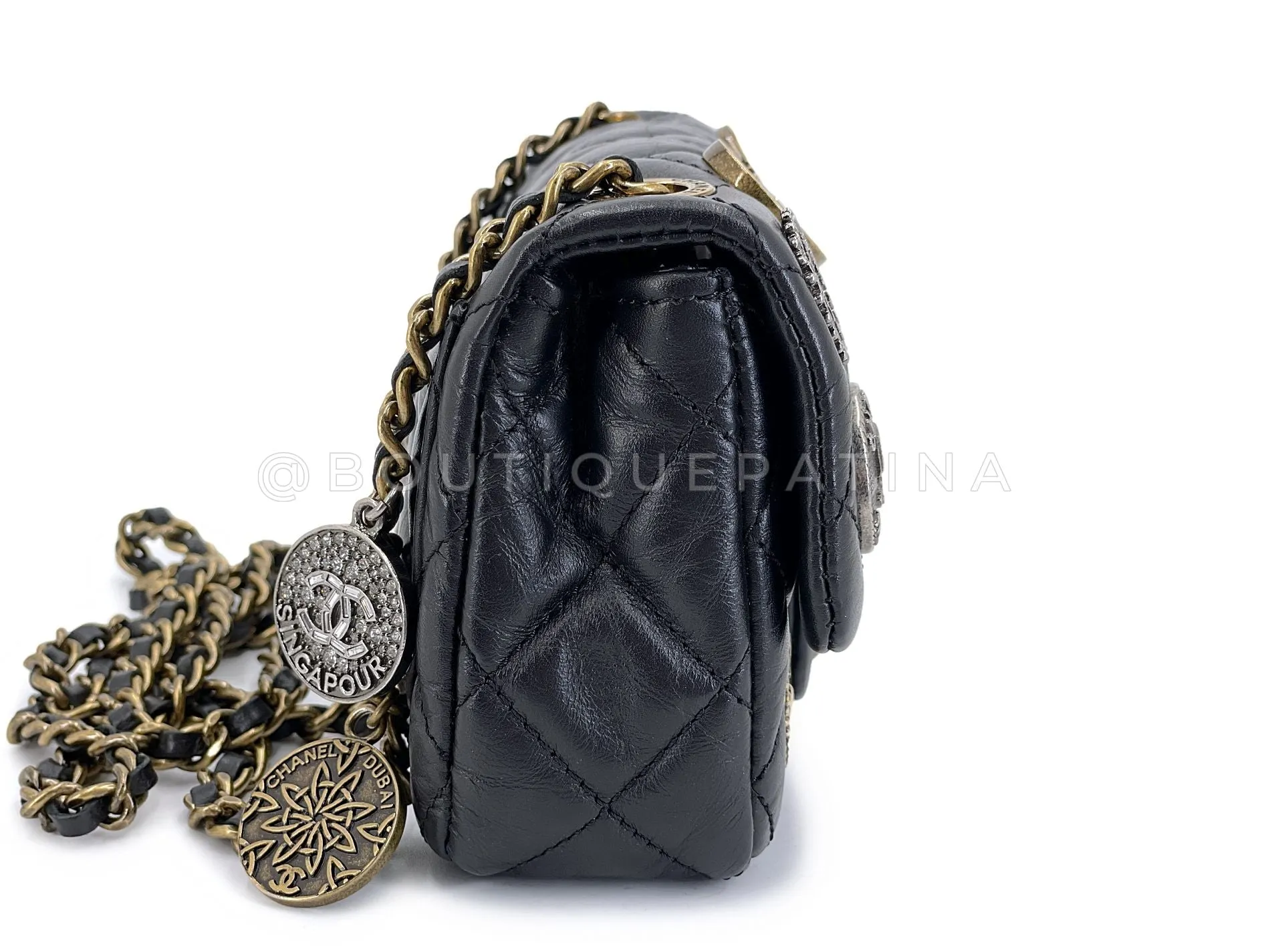 Chanel 2014 Paris-Dallas Coins Medals Extra Mini Flap Bag 6G2