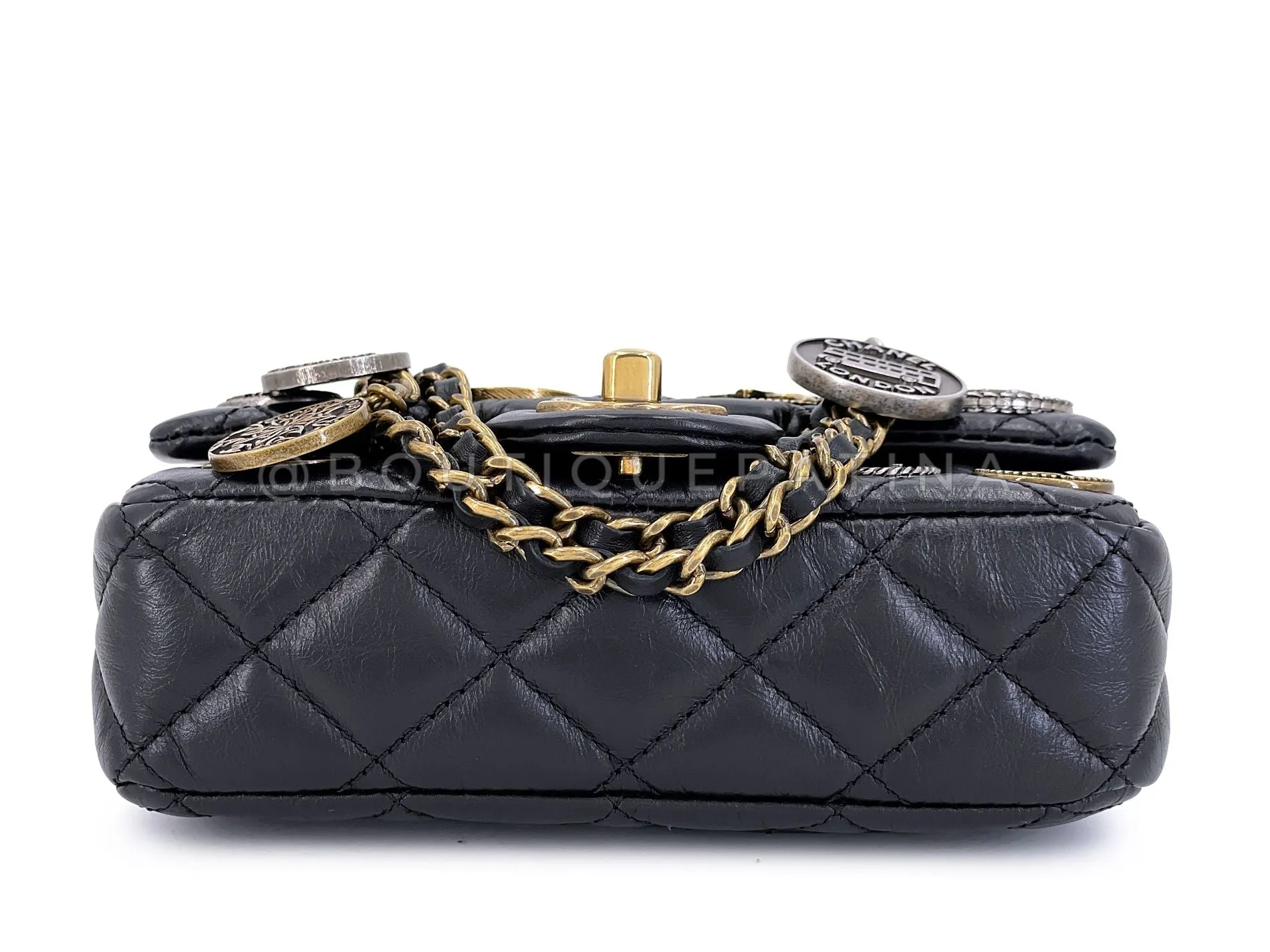 Chanel 2014 Paris-Dallas Coins Medals Extra Mini Flap Bag 6G2