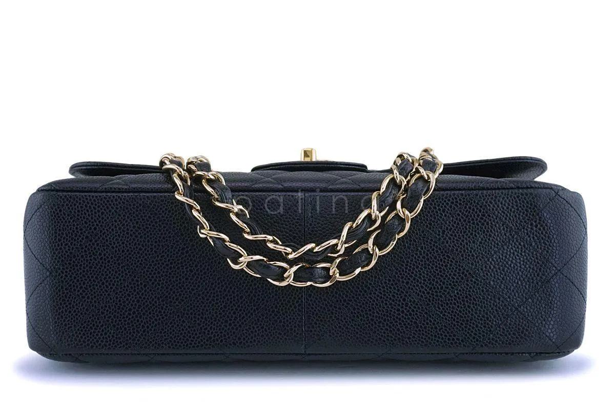 Chanel Black Caviar Classic Jumbo Flap Bag GHW