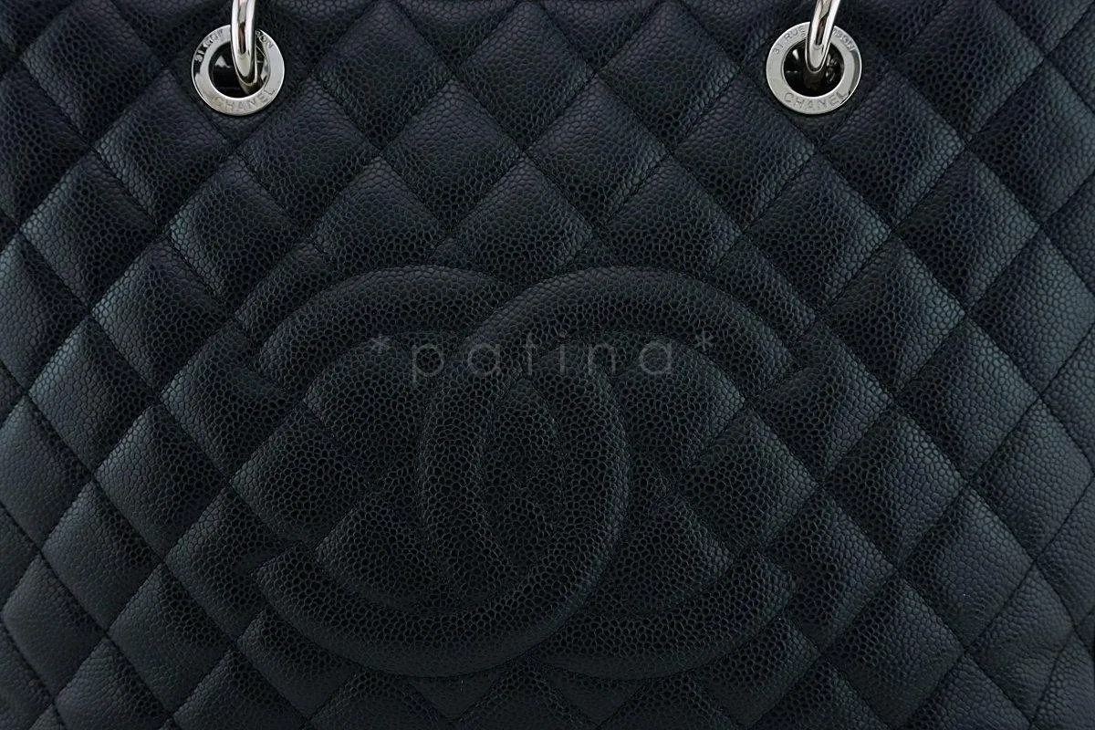 Chanel Black Caviar Grand Shopper Tote Classic GST Bag SHW