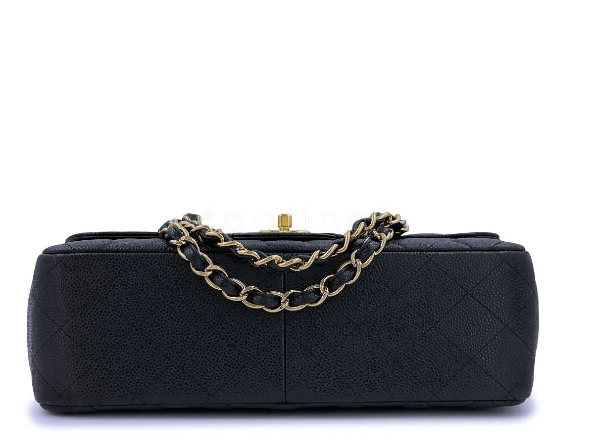 Chanel Black Caviar Jumbo Classic Double Flap Bag GHW