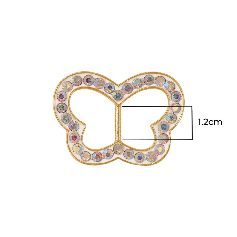 Cute Butterfly Shape Diamond Buckle for Kids Clothing