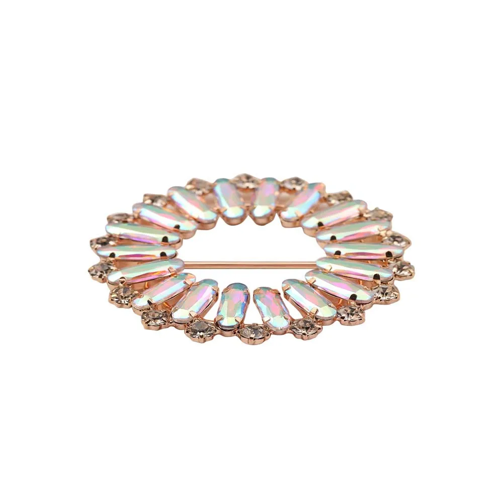 Designer Round Shape Oval Diamond Sliding Belt Buckle