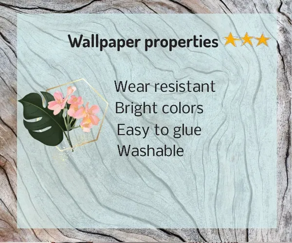 Floral Wallpaper Self Adhesive Peel and Stick Removable Floral Wallpaper Living Room Bedroom self afhesive mural