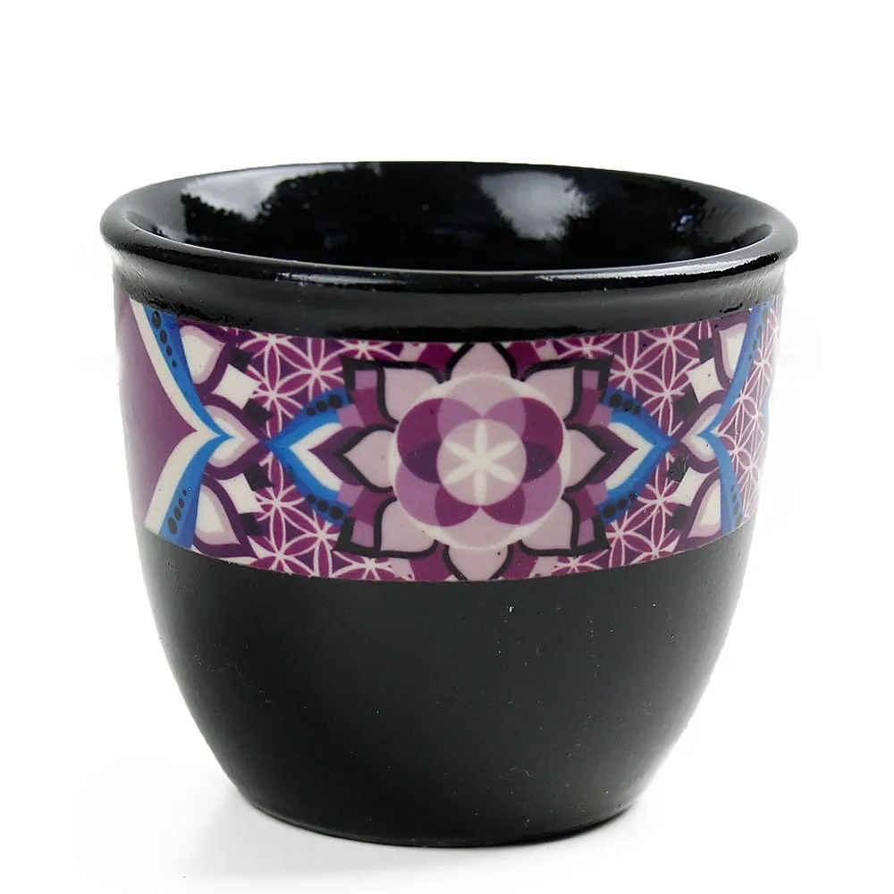 Flower of Life Ceramic Smudge Pot