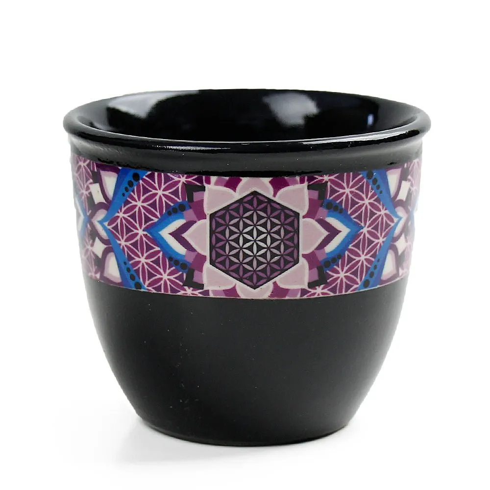 Flower of Life Ceramic Smudge Pot