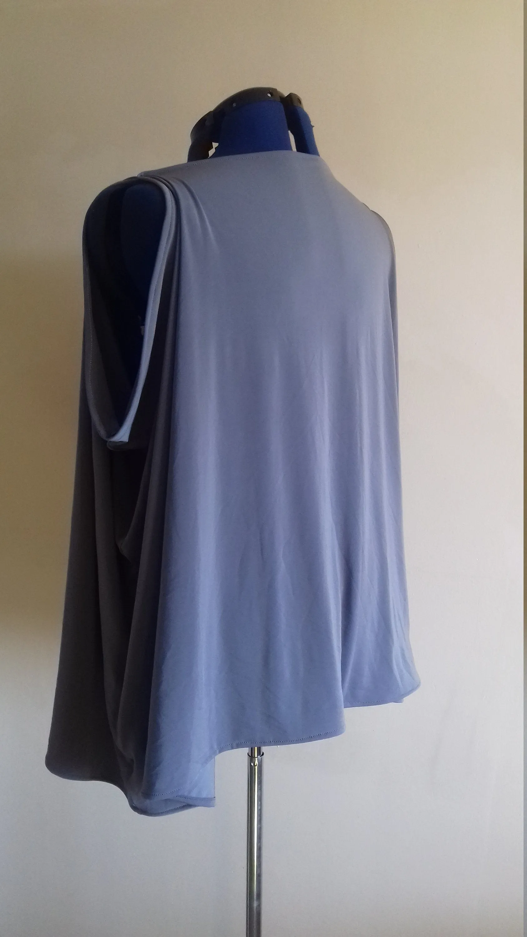 Grey Grecian Drape Plus Size Top UK16 41" Bust