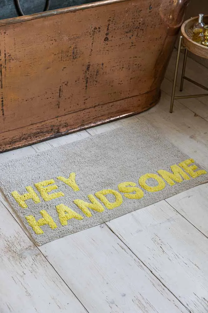 Hey Handsome Bath Mat