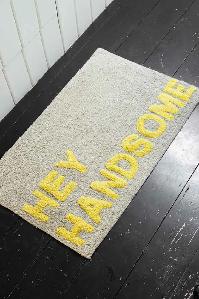 Hey Handsome Bath Mat