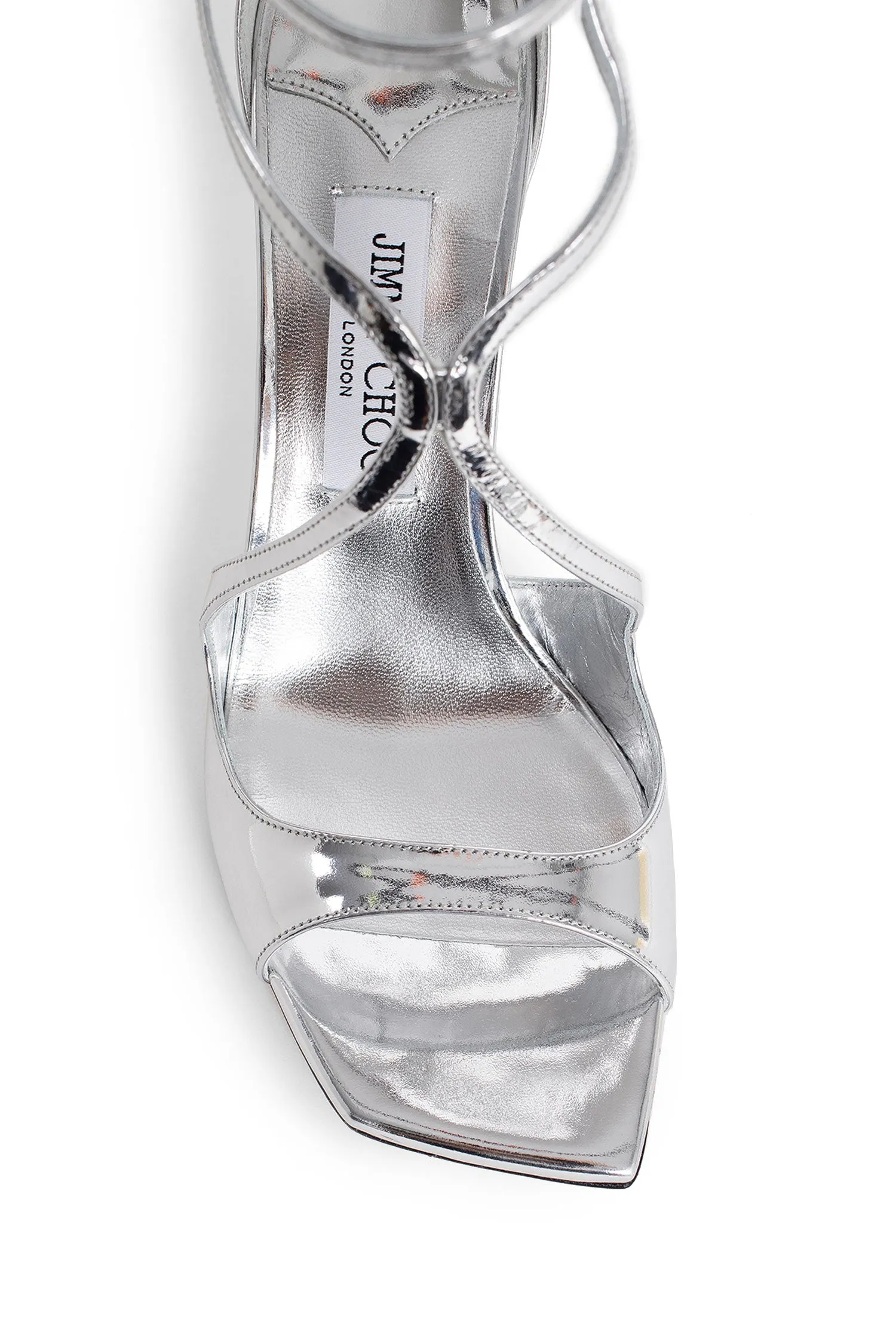 JIMMY CHOO WOMAN SILVER SANDALS & SLIDES