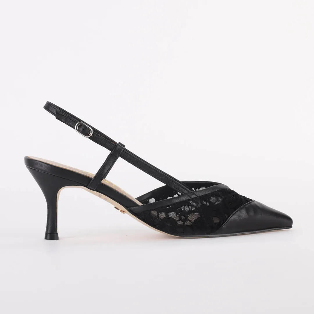 LUISA - lace slingback