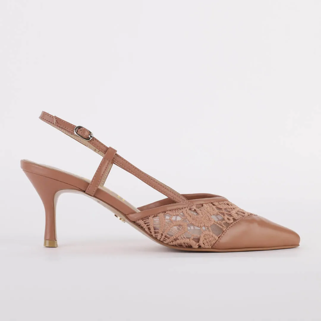 LUISA - lace slingback