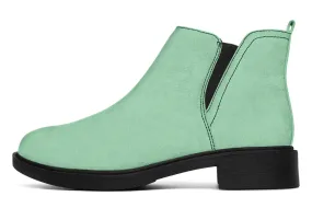 Mint Green Chelsea Boots - Comfy Slip-On - Soft & Water-Resistant Micro-Suede Vegan Shoes