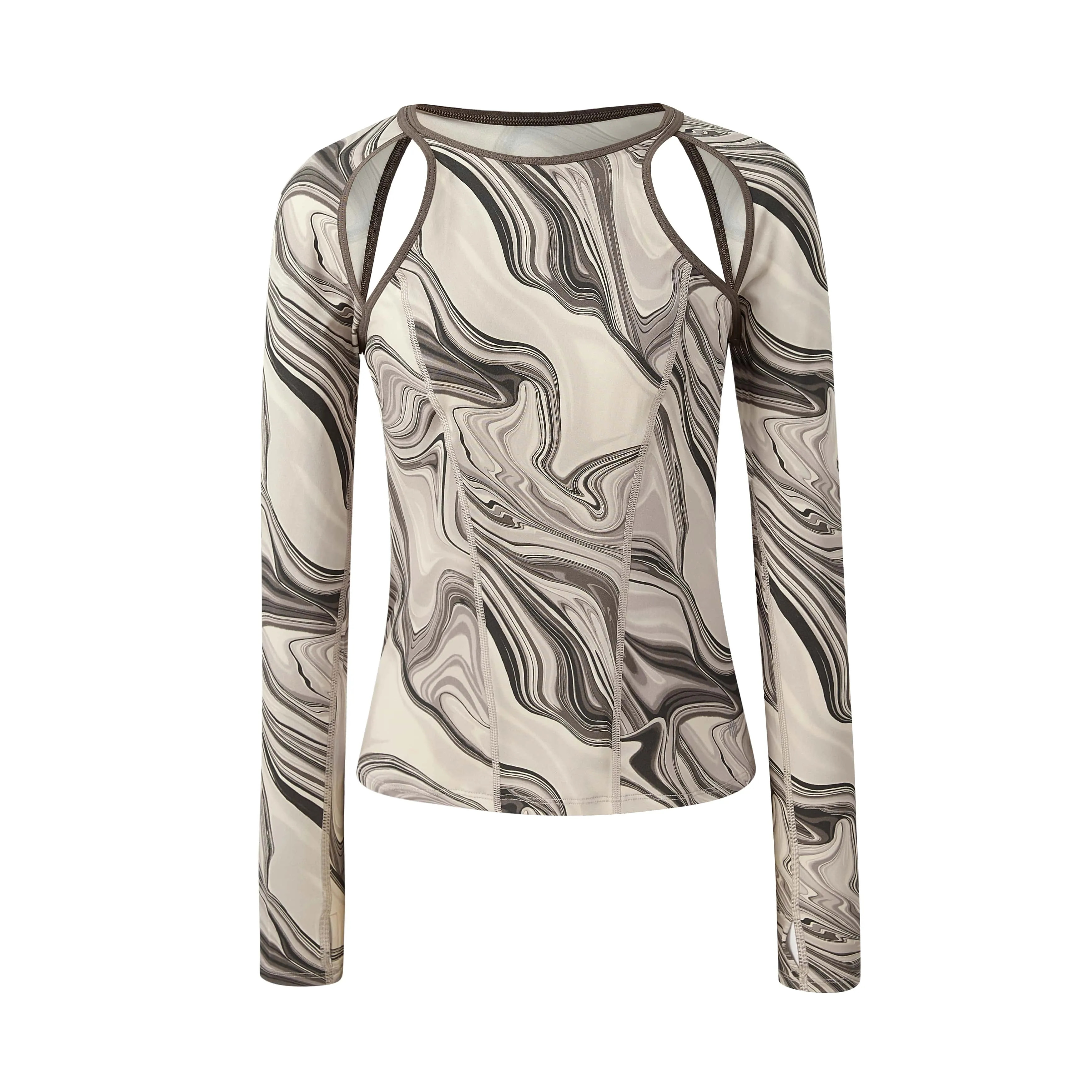 NEIWAI ACTIVE X Andrea Jiapei Li Cutout Long Sleeve T-shirt