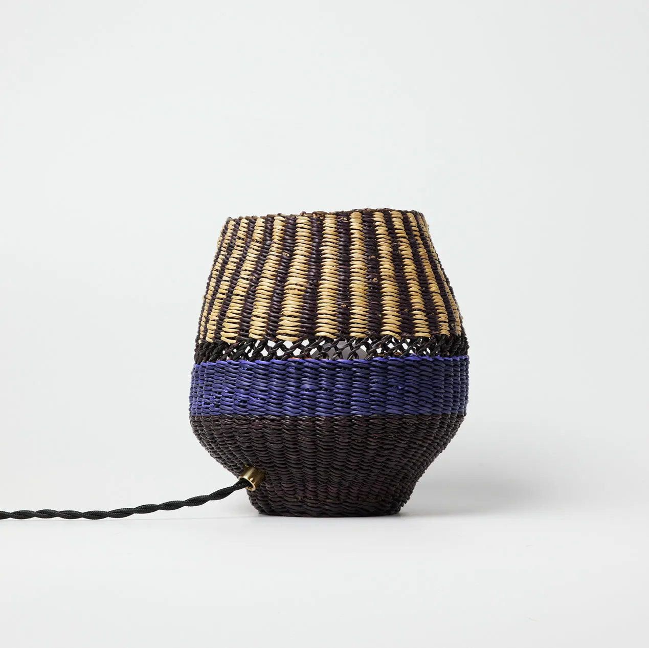 OUTLET Pin Stripe Table Lamp Small Indigo