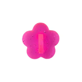 Pink Glitter Flower Stick-On Hook