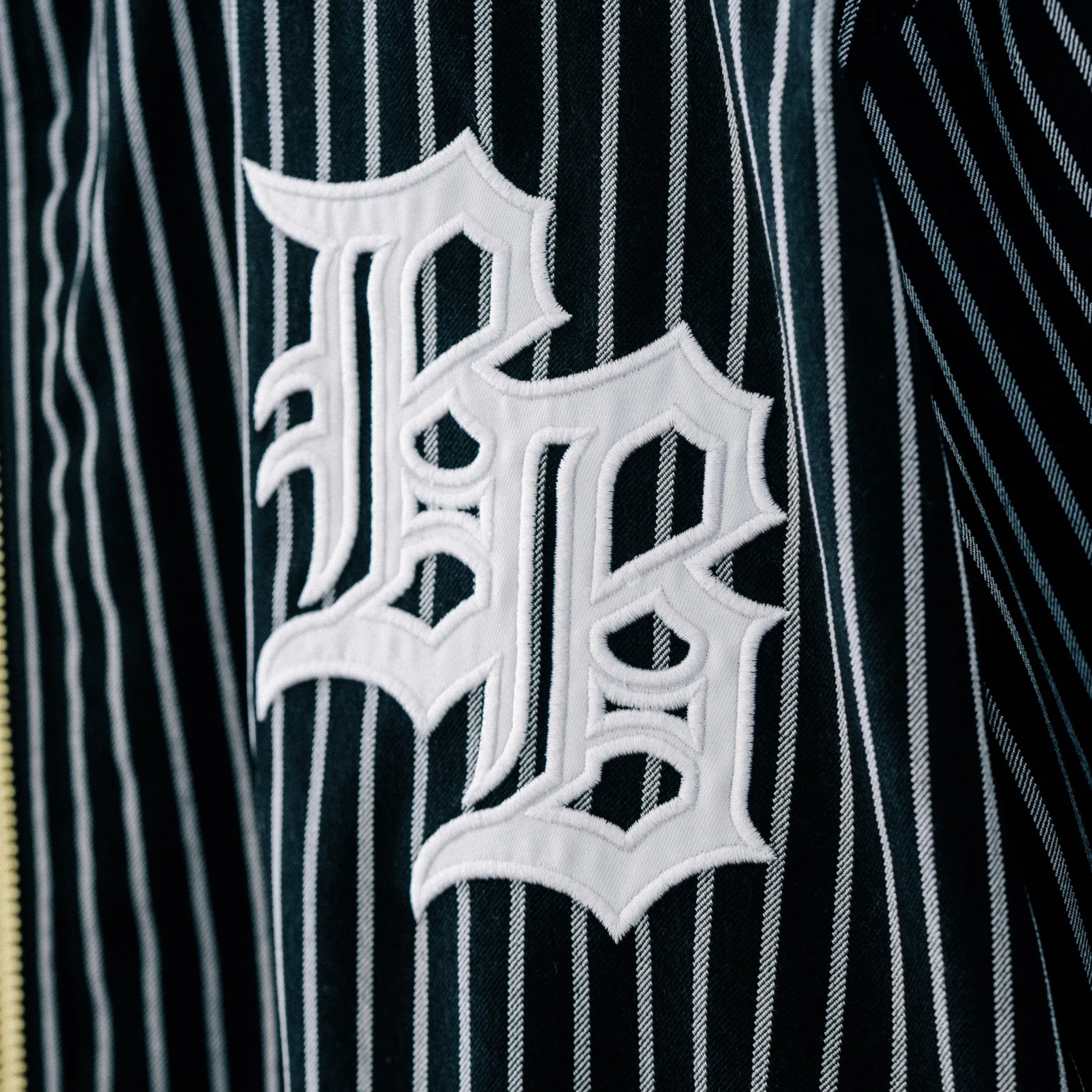 Pinstripe Players Jacket - Black