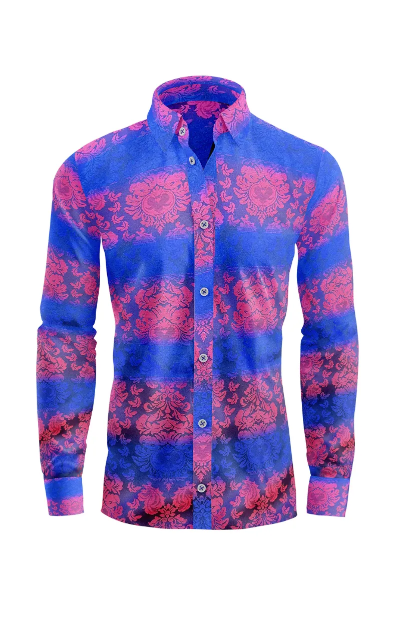 Royal Damask Elegance Casual Shirt