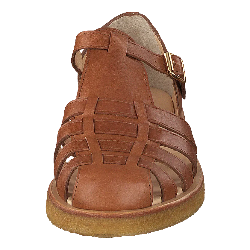 Strap Sandal With Buckle Tan