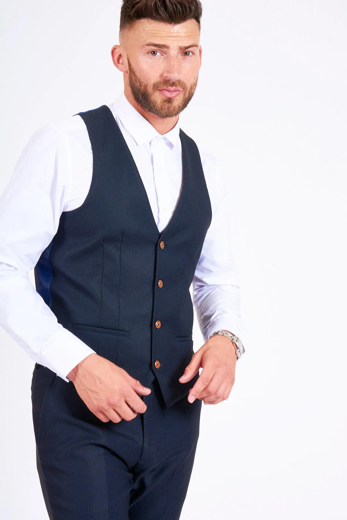 TED - Tweed Suit With MAX Navy Waistcoat