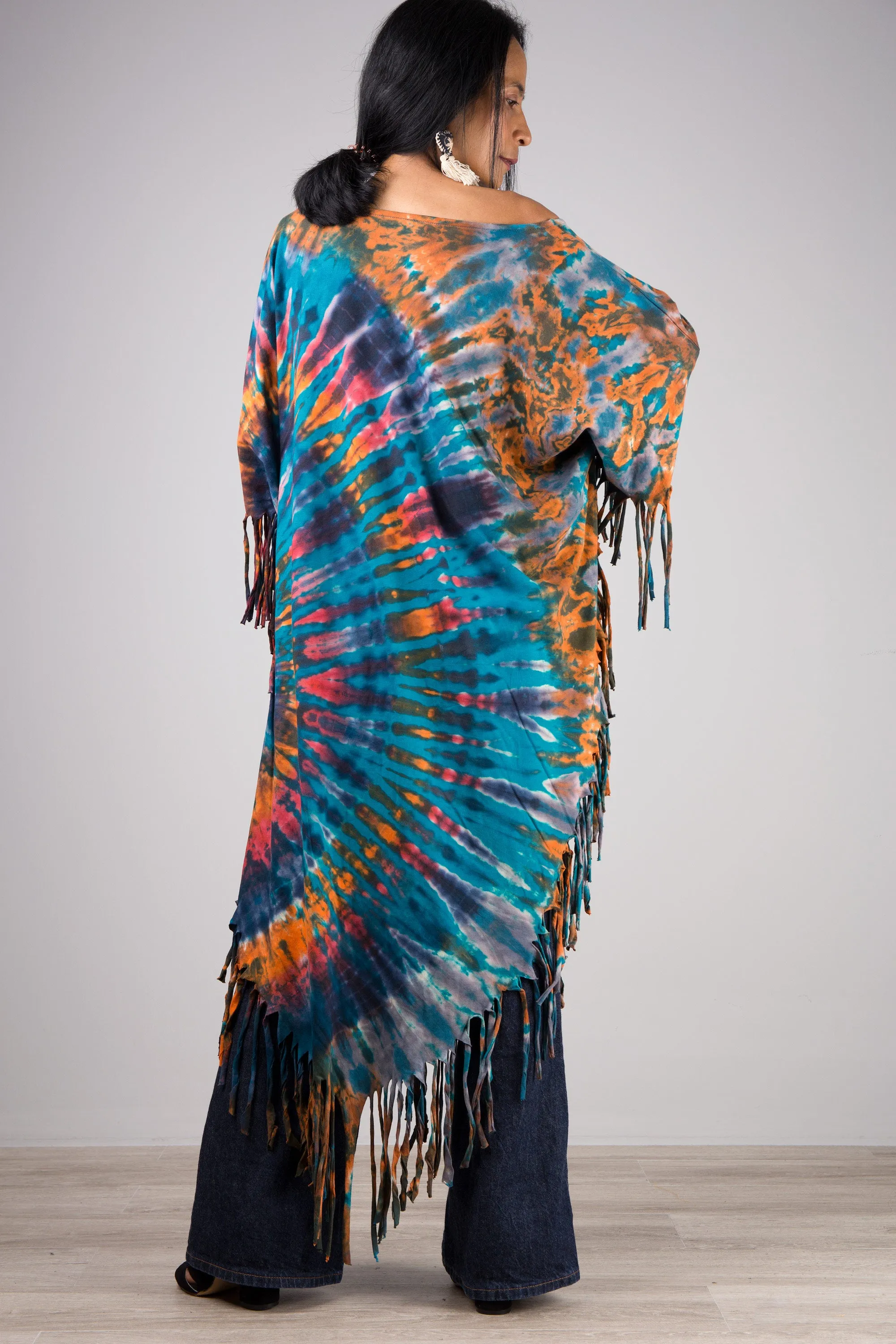 Tie dye poncho top