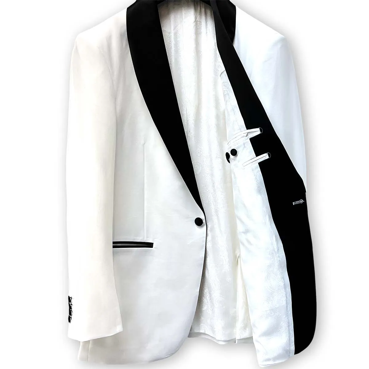 White Men's Tuxedo Suit Formal Wear