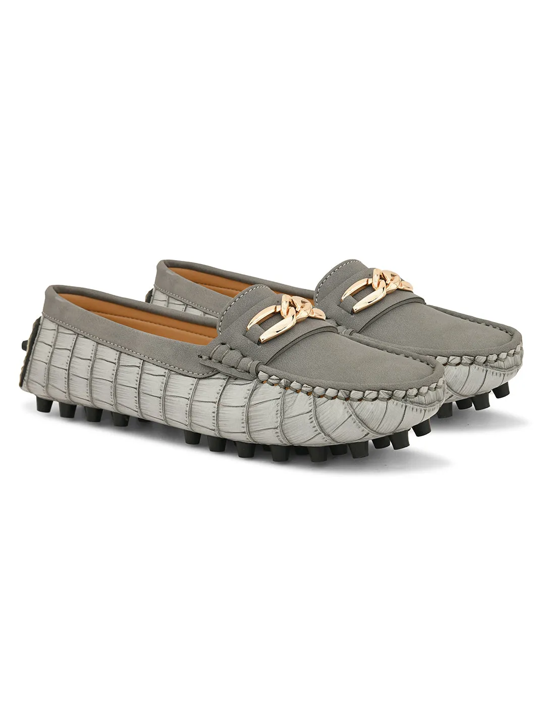 Women Loafers With Buckle Detailing