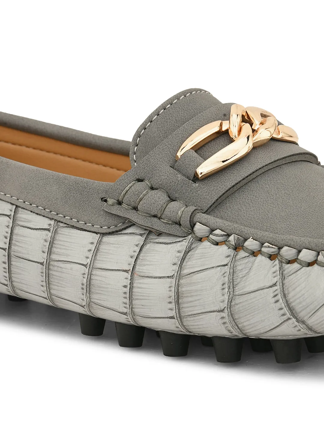 Women Loafers With Buckle Detailing