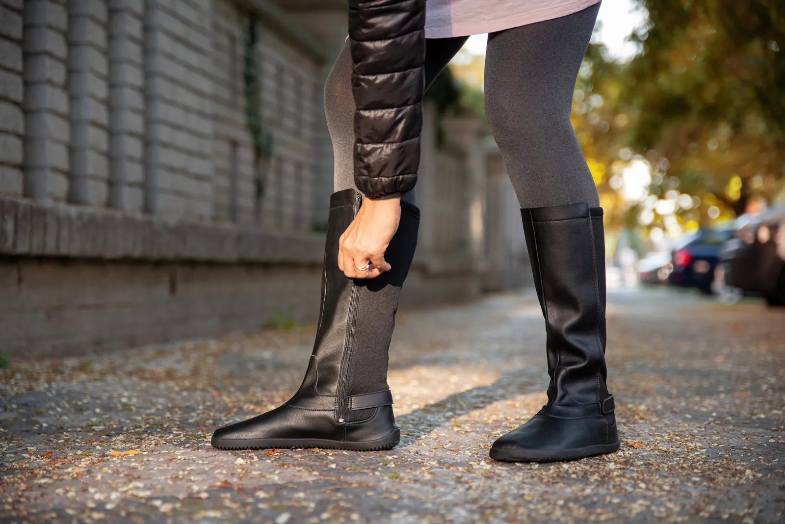 Women’s Barefoot Tall Boots - Black