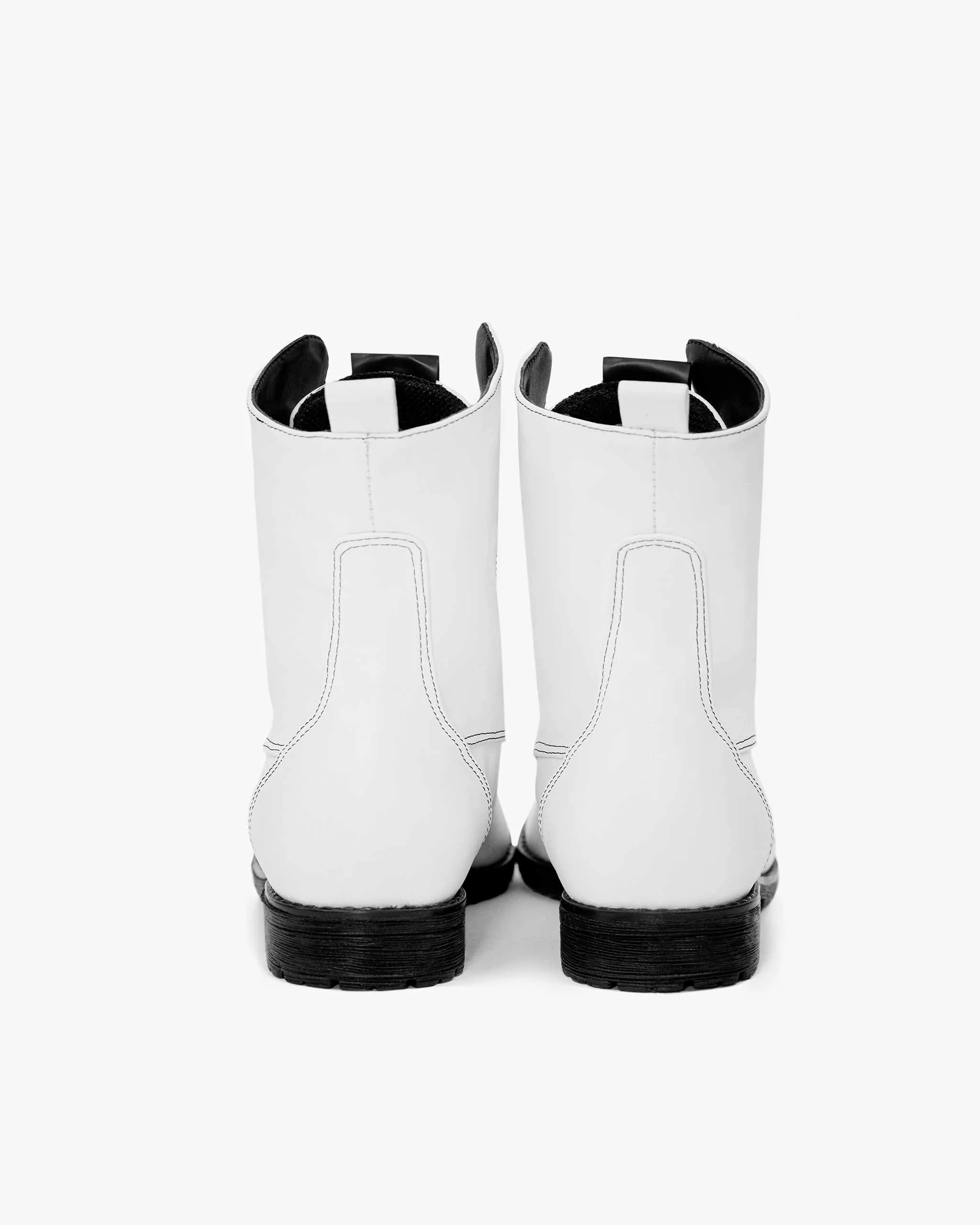 Workers No. 2 White  Boots made of Desserto® cactus leather - sample sale